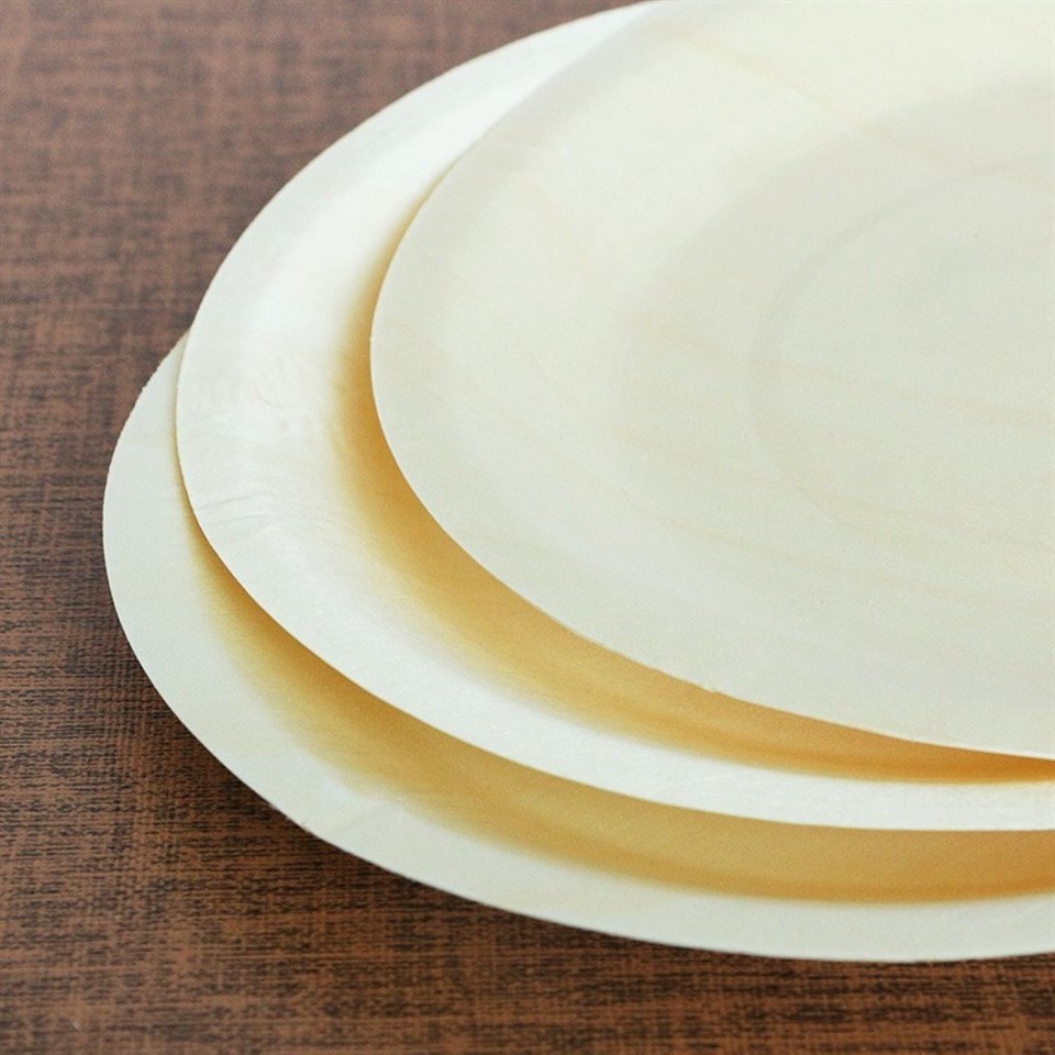 wooden disposable plates details